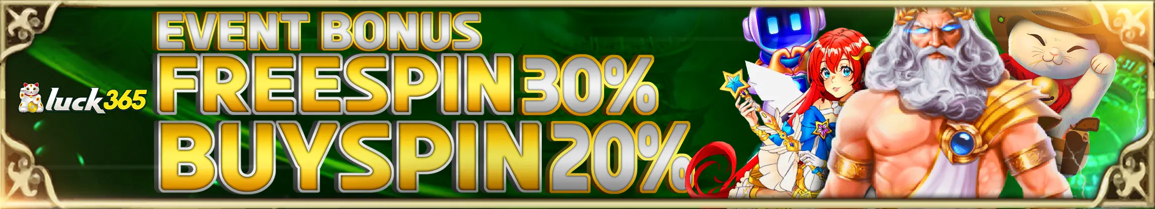 Freespin 30% dan Buyspin 20%